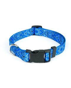 Deluxe Blue Bandana Dog Collar - Made in the U.S.A.