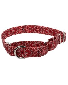 Red Bandana Martingale Dog Collar