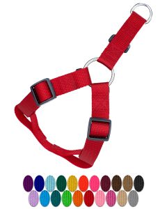 Nylon Step-In Dog Harness - Red