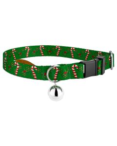 Candy Cane Christmas Cat Collar