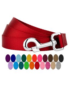 5/8 Inch Nylon Dog Leash - Red - Color Options