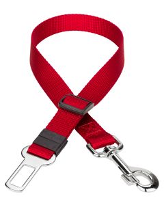 Red Nylon Car Safety Dog Belt