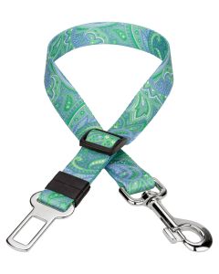 Country Brook Petz™ Green Paisley Car Safety Dog Belt