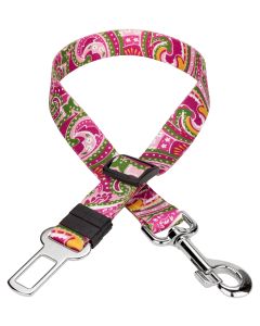 Country Brook Petz™ Pink Paisley Car Safety Dog Belt