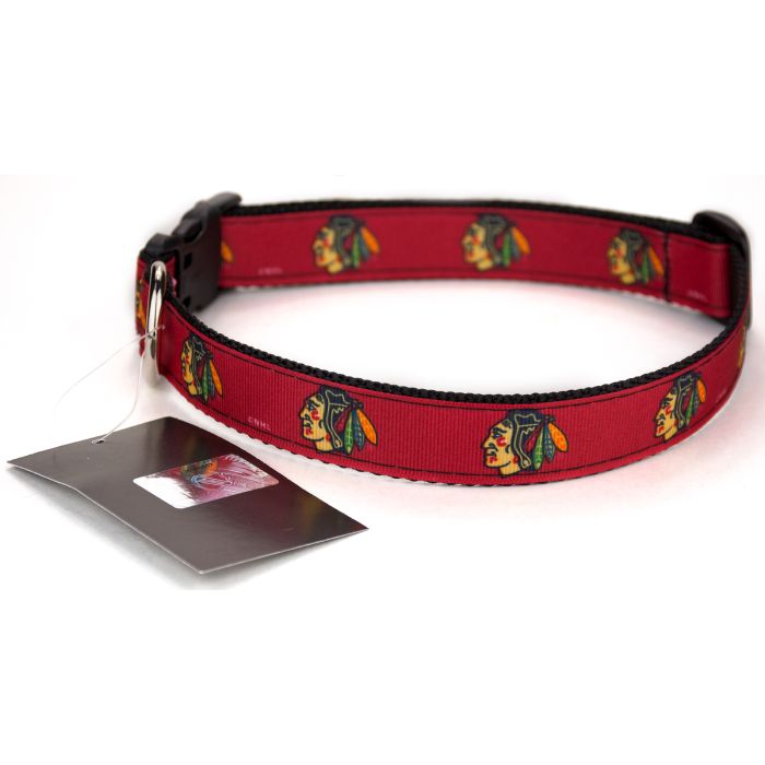 Chicago blackhawks dog collar hotsell