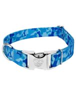 Premium Blue Bone Camo Dog Collar