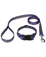 Blue Busy Paws Deluxe Collar and Leash Limited Edition
