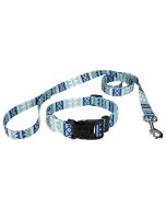 Deluxe Snowy Pines Dog Collar and Leash