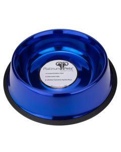 Platinum Pets® 64oz Stainless Steel Sapphire Blue Dog Bowl