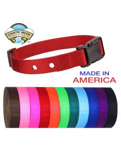 1 Inch Adjustable Nylon Replacement Collar for Dog Fence Receivers - Color Options