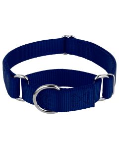 Dark Royal Blue Martingale Heavyduty Nylon Dog Collar, Small