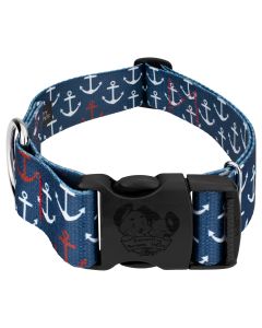 1 1/2 Inch Deluxe Anchors Away Dog Collar