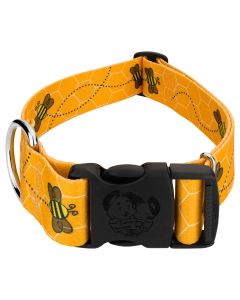 1 1/2 Inch Deluxe Busy Bee Dog Collar