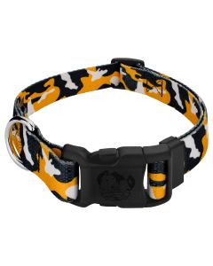 Deluxe Black and Gold Camo Dog Collar Limited Edition - Made in The U.S.A., Extra Small