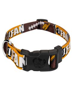 Deluxe Black and Gold Football Fan Dog Collar Limited Edition - Made in The U.S.A.