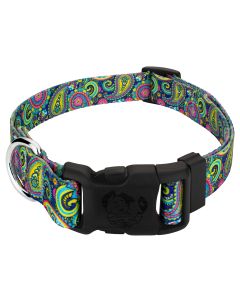 Deluxe Bright Paisley Dog Collar - Made In The U.S.A.