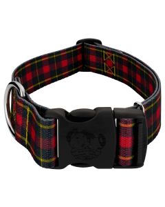 1 1/2 Inch Deluxe Buffalo Plaid Dog Collar