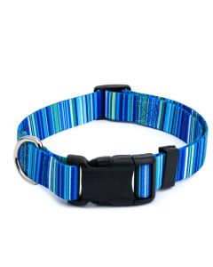 Deluxe Blue Serape Dog Collar - Made in the U.S.A.