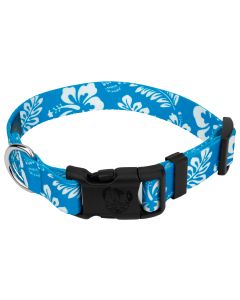 Deluxe Blue Hawaiian Dog Collar - Made in The U.S.A.