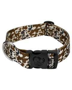 1 1/2 Inch Deluxe Cow Print Dog Collar