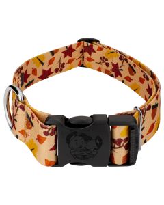 1 1/2 Inch Deluxe Fall Foliage Dog Collar