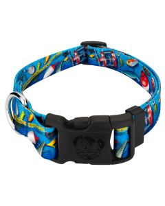 Deluxe Gone Fishin' Dog Collar - Made in The U.S.A.