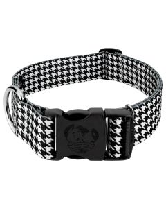 1 1/2 Inch Deluxe Houndstooth Dog Collar