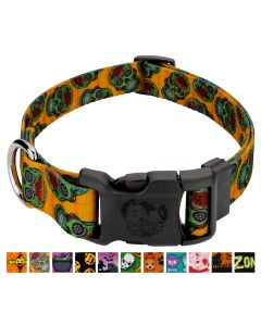 Sugar Skulls Deluxe Dog Collar