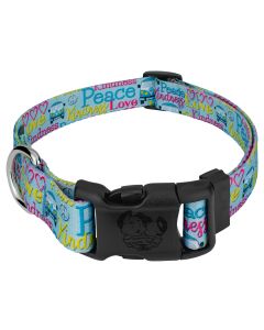 Deluxe Love and Peace Dog Collar - Made in the U.S.A.