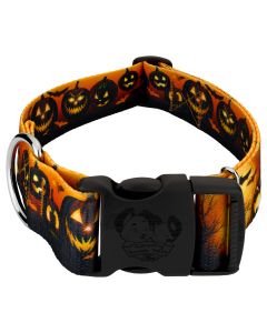 1 1/2 Inch Deluxe Midnight Fright Dog Collar