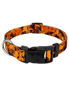 Deluxe Orange Sunset Camo Dog Collar - Made in The U.S.A.