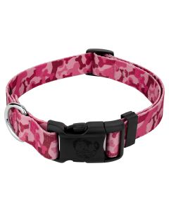 Pink Bone Camo Deluxe Dog Collar - Made in The U.S.A.