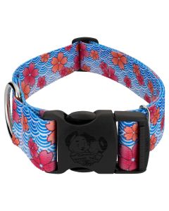 Pink April Blossoms Dog Collar