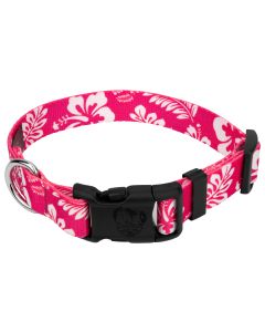 Deluxe Pink Hawaiian Dog Collar - Made in The U.S.A.