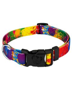 Deluxe Paint Splatter Dog Collar - Made in The U.S.A.