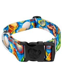 1 1/2 Inch Deluxe Dog Collar Pool Party - Summer Breeze Collection