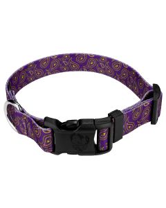 Deluxe Purple Paisley Dog Collar - Made in The U.S.A.