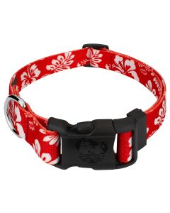 Deluxe Red Hawaiian Dog Collar - Made in The U.S.A.