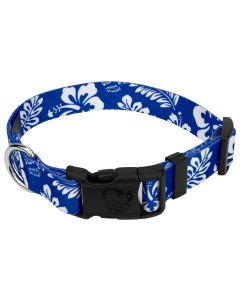 Deluxe Royal Blue Hawaiian Dog Collar - Made in The U.S.A.