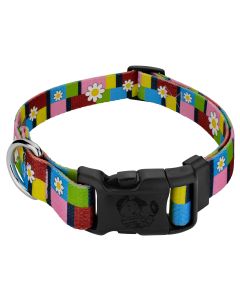 Deluxe Spring Daisies Dog Collar - Made in The U.S.A 