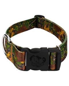 1 1/2 Inch Deluxe Southern Forest Camo Dog Collar