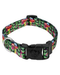 Deluxe Space Aliens Dog Collar - Made in the U.S.A.