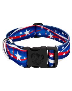 1 1/2 Inch Deluxe Star Spangled Dog Collar