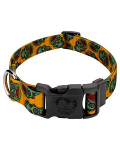 Deluxe Sugar Skulls Dog Collar - Made in The U.S.A.