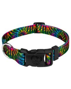 Deluxe Tie Dye Stripes Dog Collar - Made in The U.S.A.