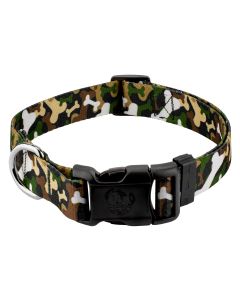 Deluxe Woodland Bone Camo Dog Collar - Made in The U.S.A.