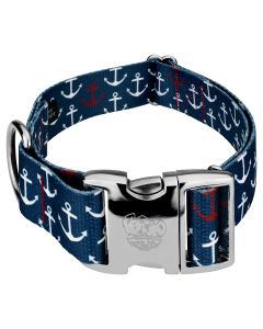 1 1/2 Inch Premium Anchors Away Dog Collar