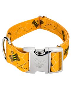 1 1/2 Inch Premium Busy Bee Dog Collar