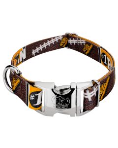 Premium Black and Gold Football Fan Dog Collar Limited Edition