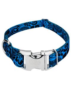 Premium Blue Polynesian Dog Collar